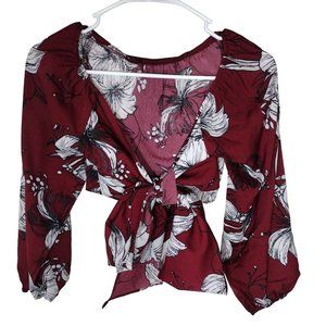 Shein Top One Size Cropped Large Wrap Tie